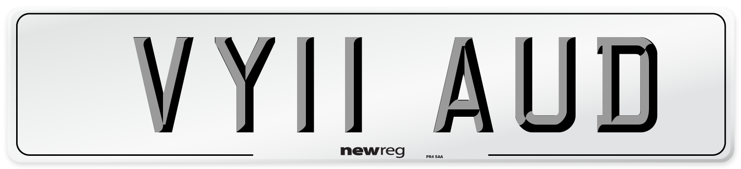 VY11 AUD Number Plate from New Reg